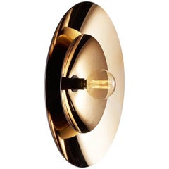 Zenith Double Glass Wall/Ceiling Light in Gold