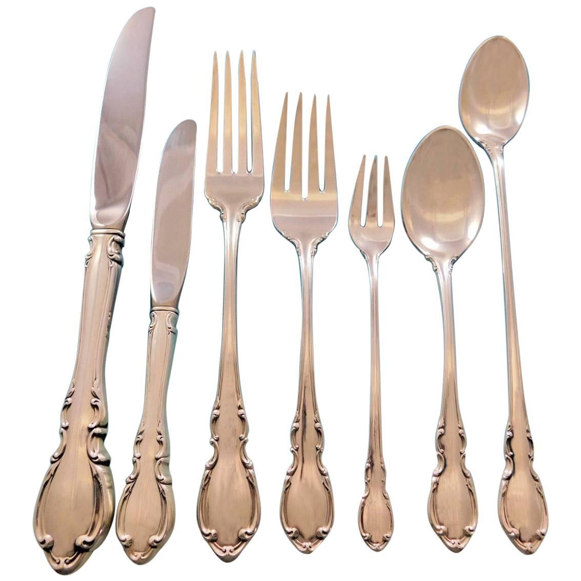 Legato by Towle Sterling Silver Flatware Set for 12 Service 93 pieces For Sale