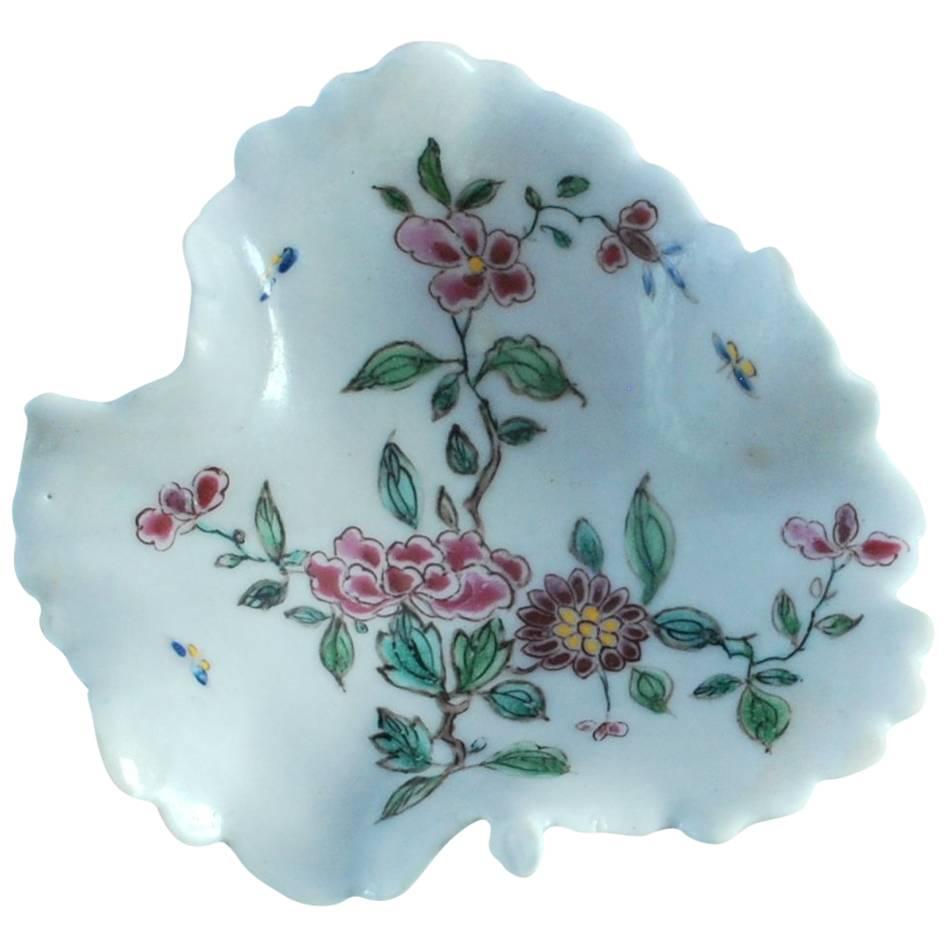 Early Bow Porcelain Pickle Dish, circa 1748 For Sale