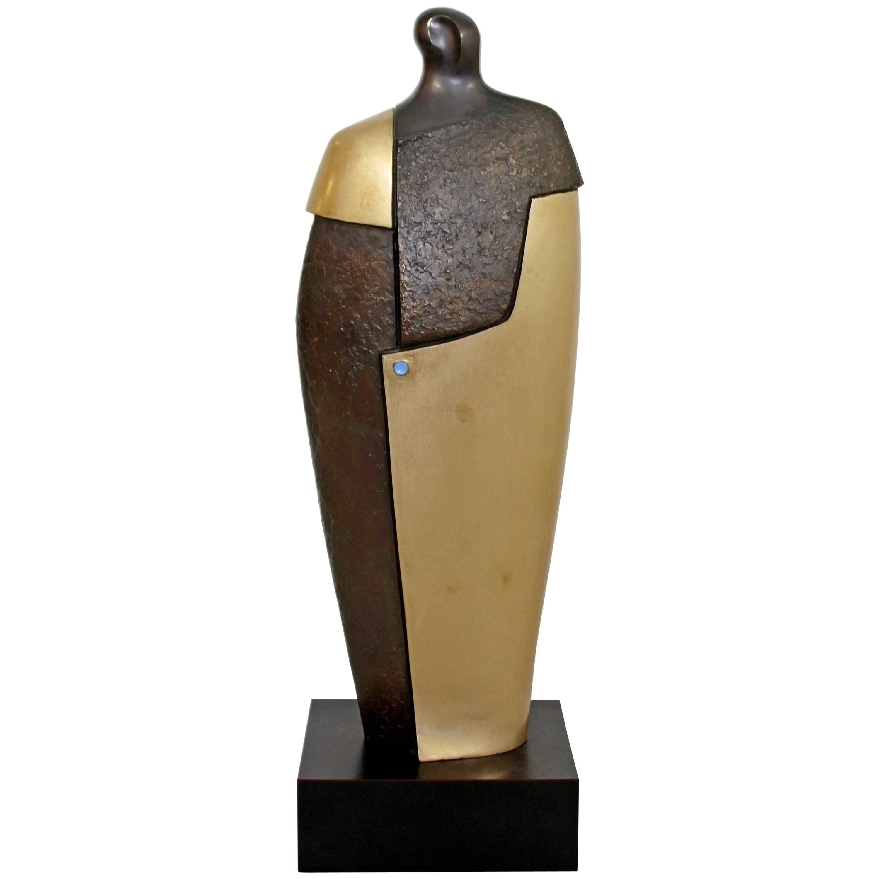 Mid-Century Modern Bronze Brass Figure Table Sculpture John Baldwin Numbered 2/6