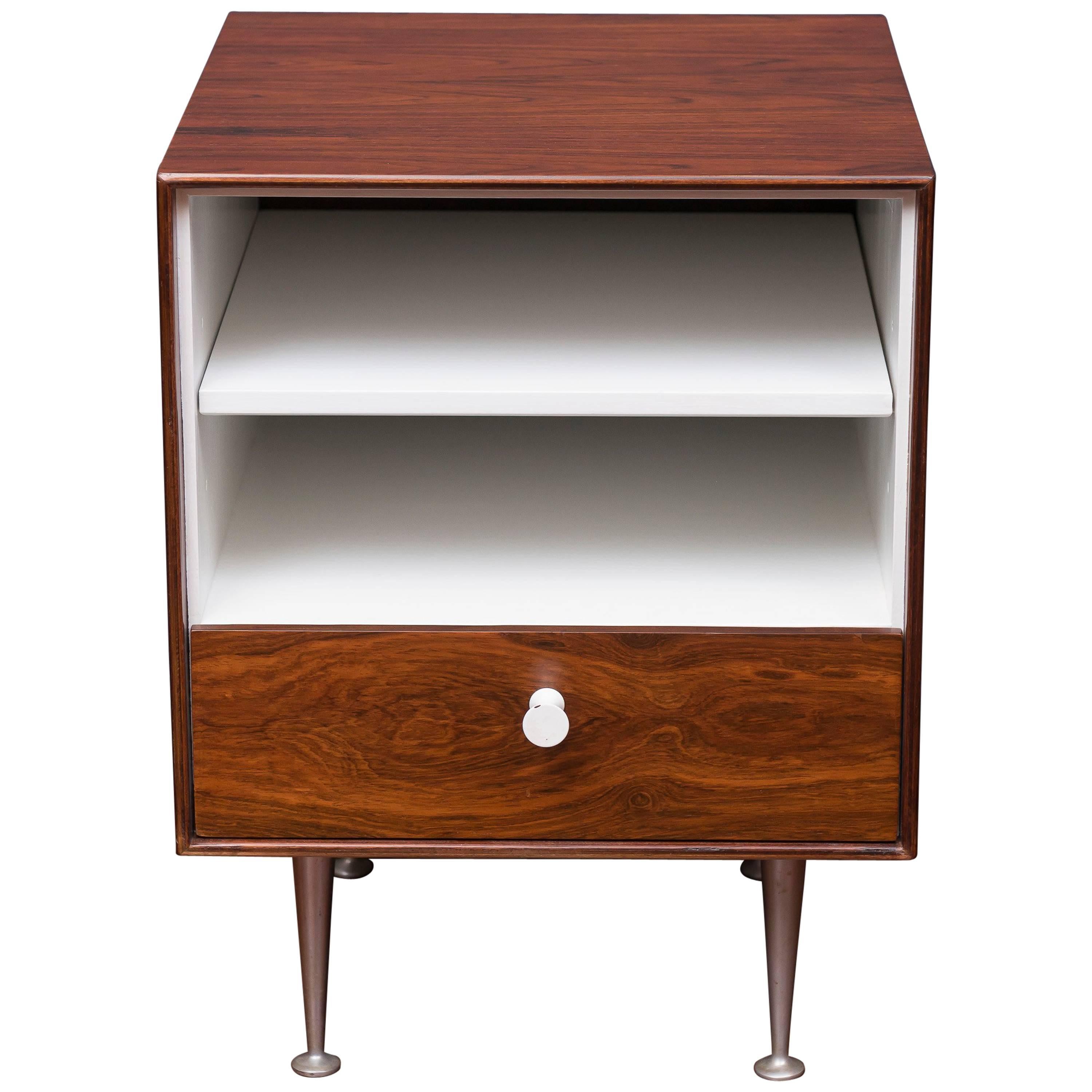 George Nelson Thin Edge Rosewood Nightstand For Sale