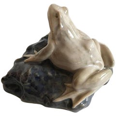 Royal Copenhagen Art Nouveau Paperweight with Frog #884