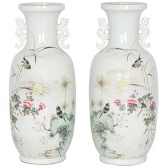 Antique Chinese Vases with Birds