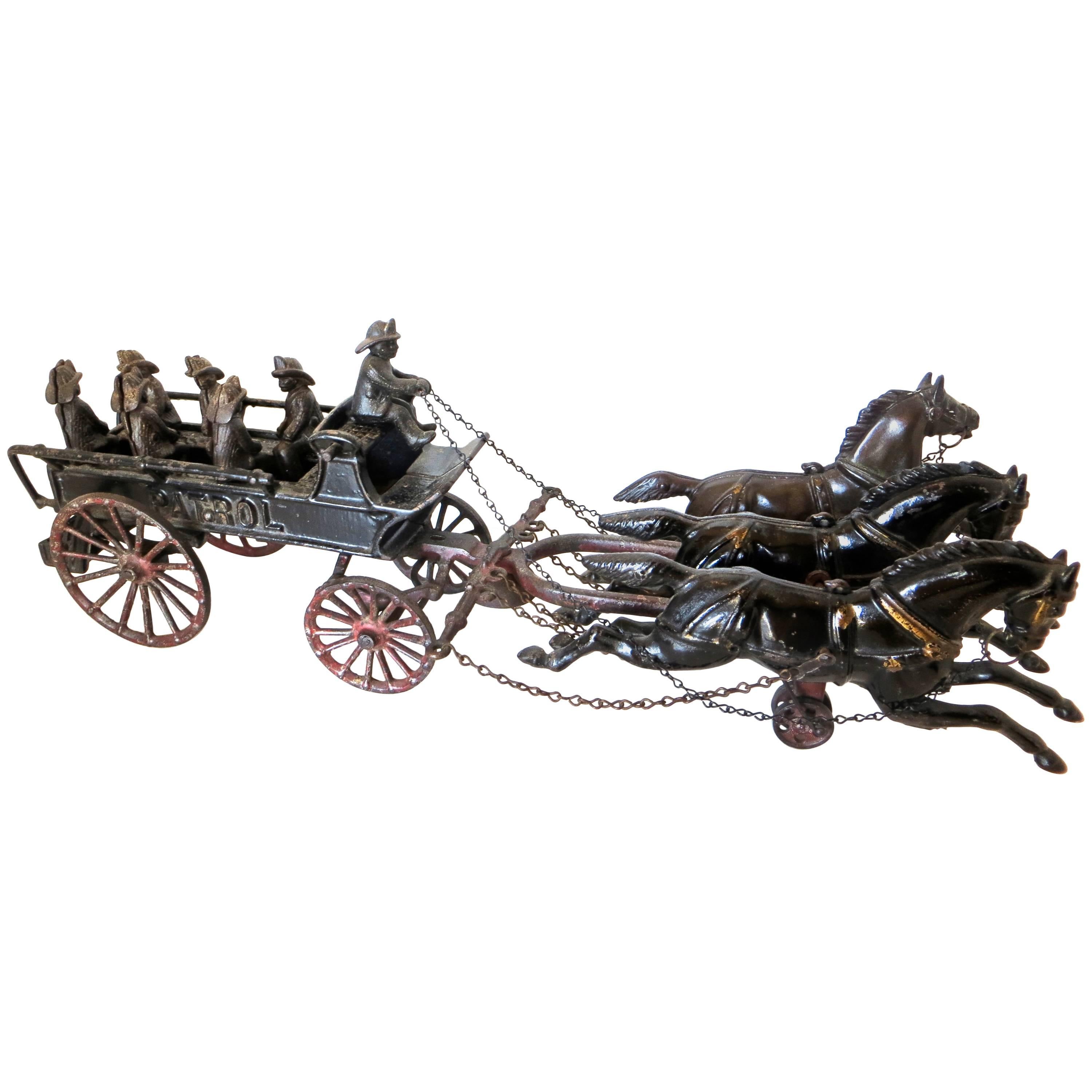 Replacement mid-size fireman for 1920s Kenton horse drawn fire wagon 