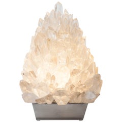 Meseta Ice, White Rock Crystal, Table Lamp, Demian Quincke