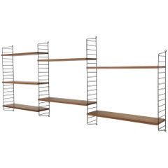 Used Teak String Wall Unit Nisse Strinning String Design Ab, Sweden, 1960s