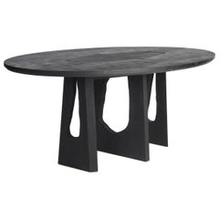 Handmade Black Scorched Ash Dining Table by Sebastian Cox for the New Craftsmen