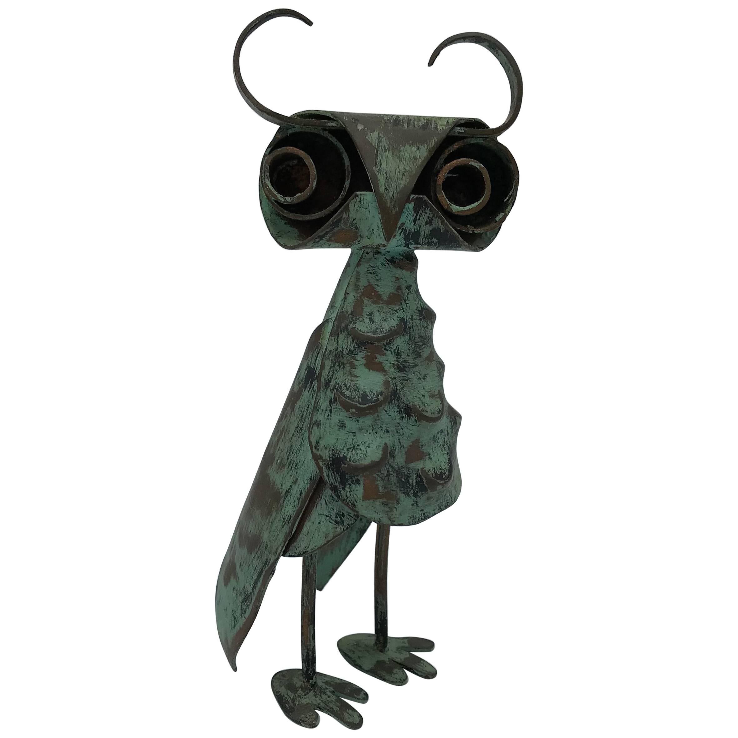 1960s Los Castillo Copper Owl Sculpture