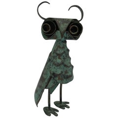 1960s Los Castillo Copper Owl Sculpture