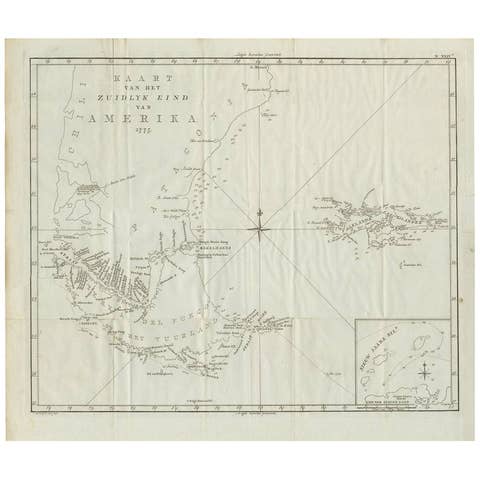 Antique Map of South America by J. Cook (1775)