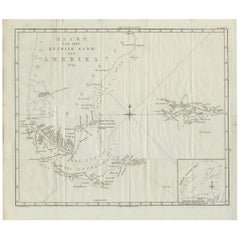 Antike Karte Südamerikas von J. Cook (1775)