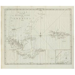 Mapa antiguo de Sudamérica de J. Cook (1775)