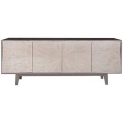 Davidson's Modern, Sycamore Pearl & Slate Grey Wood "Corinthia" Side Cabinet