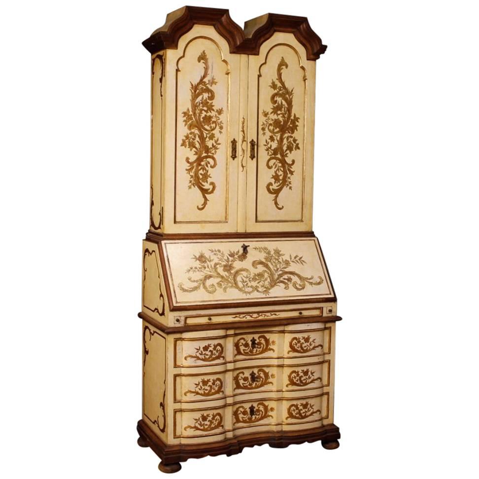 Spanish Trumeau in Lacquered and Giltwood from 20th Century