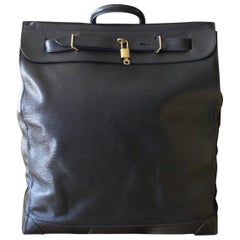 Retro Louis Vuitton Steamer Bag Epi Leather, Deep Black Color