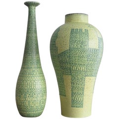 1960s Ivo Sassi Faenza Midcentury Italian Ceramic Vases Set