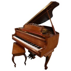 Art Case Young Chang Player Piano 1986, Queen Anne Style Legs