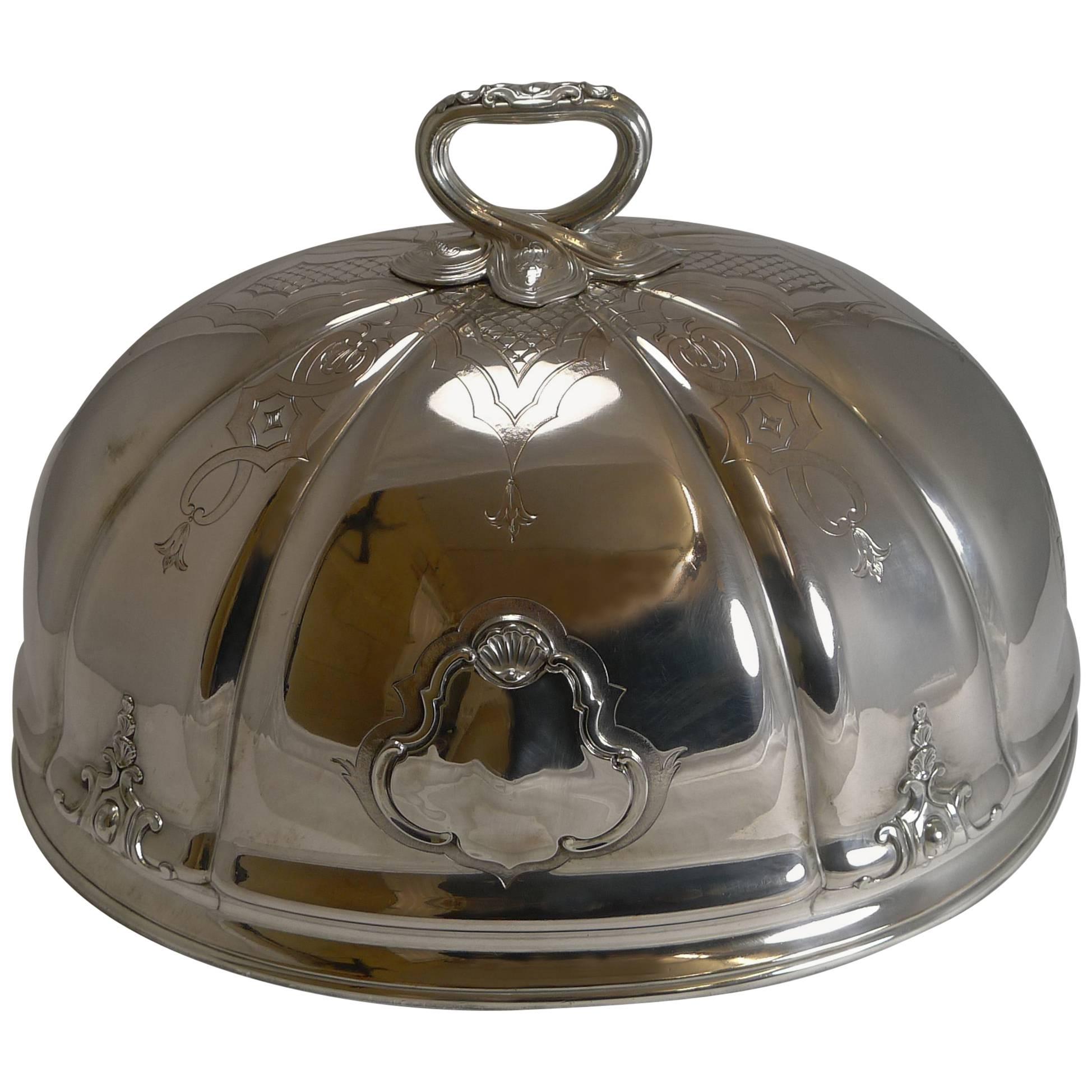 English Old Sheffield Plate Meat or Food Dome, circa 1840