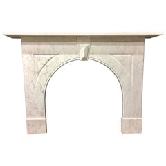 Antique Victorian Marble Arch Fireplace Surround