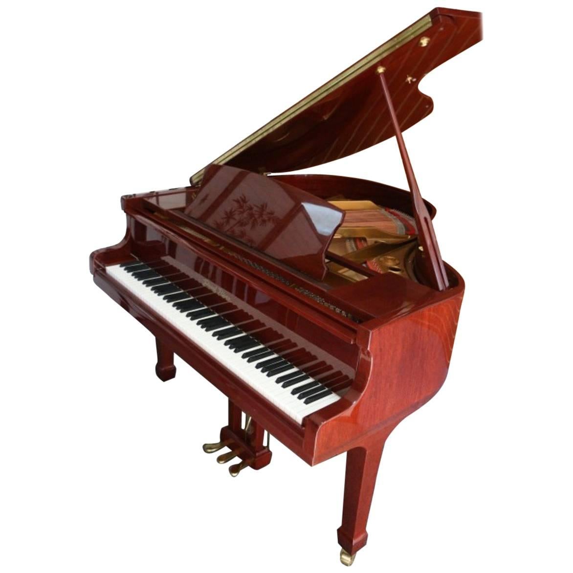 Pearl River Baby Grand Piano 2003 High Gloss Red Mahogany