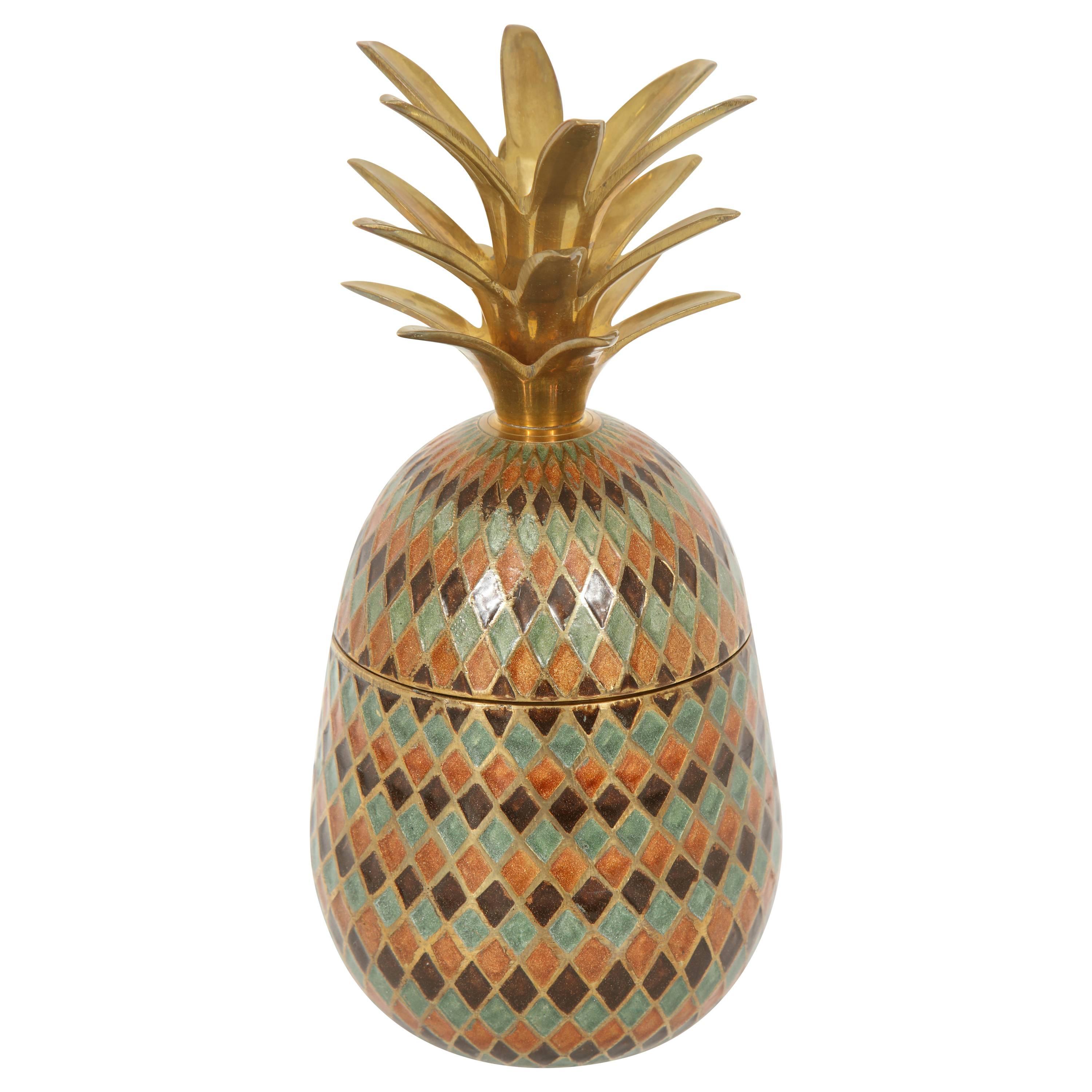 Cloisonne  Diamond Pattern Pineapple Ice Bucket