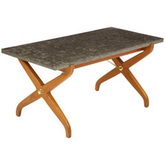 Stone Top Coffee Table by David Rosen for Nordiska Kompaniet