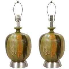 Italian Earthtone Glazed Lamps