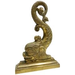 Art Deco Gilded Bronze Koi Fish Doorstop