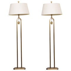 Vintage Pair of Laura Kirar for Baker "Syro" Modern Floor Lamps