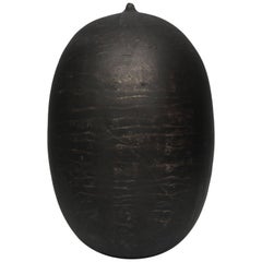 Stately Handmade Vessel or Vase in Matte Black by NYC Potter Jeffrey Loura, 2018