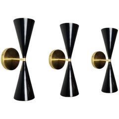 Vanity Light Sconces 82 For On 1stdibs Italian Modern Br Enamel Tuxedo Wall Sconces Or Lamps By Blueprint Lighting
