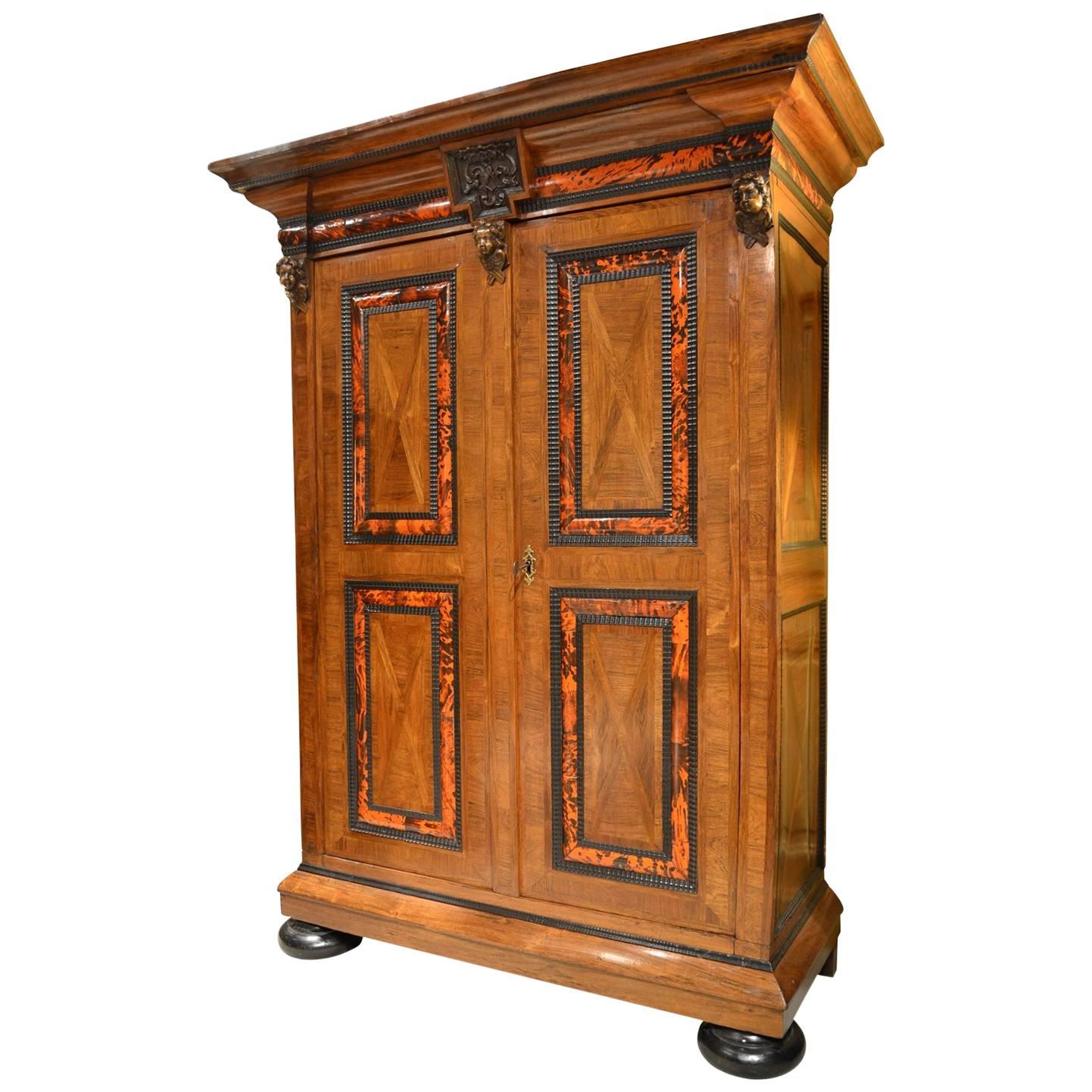 Dutch Cabinet with Tortoise Shell For Sale