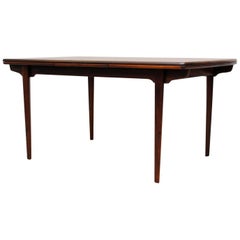 Danish Rosewood Dining Table with Extension Leaves