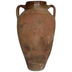 Antique Early 19th-Early 20th Century Semi-Glazed Terracotta Olive Jar, circa 1810-1910