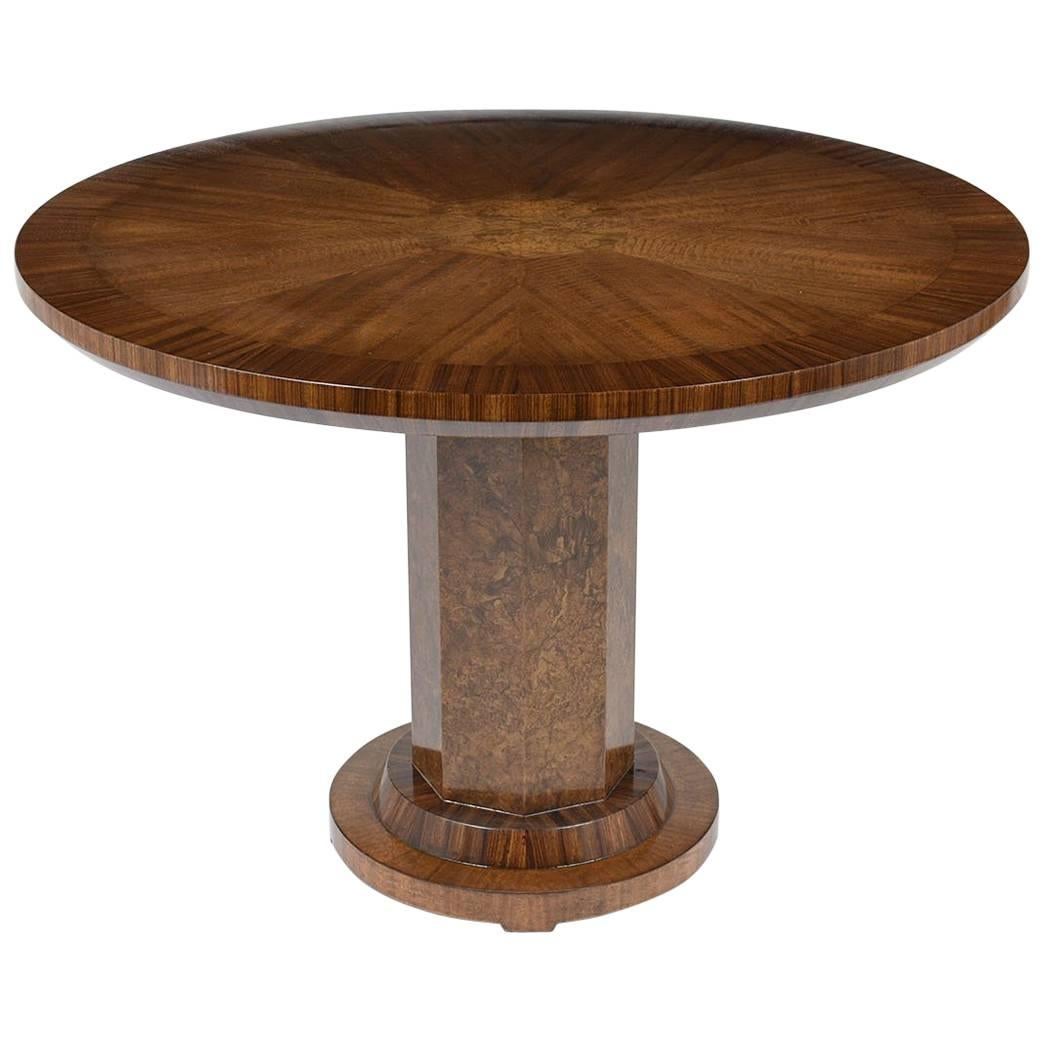 1960s French Art Deco-Style Round Center Table