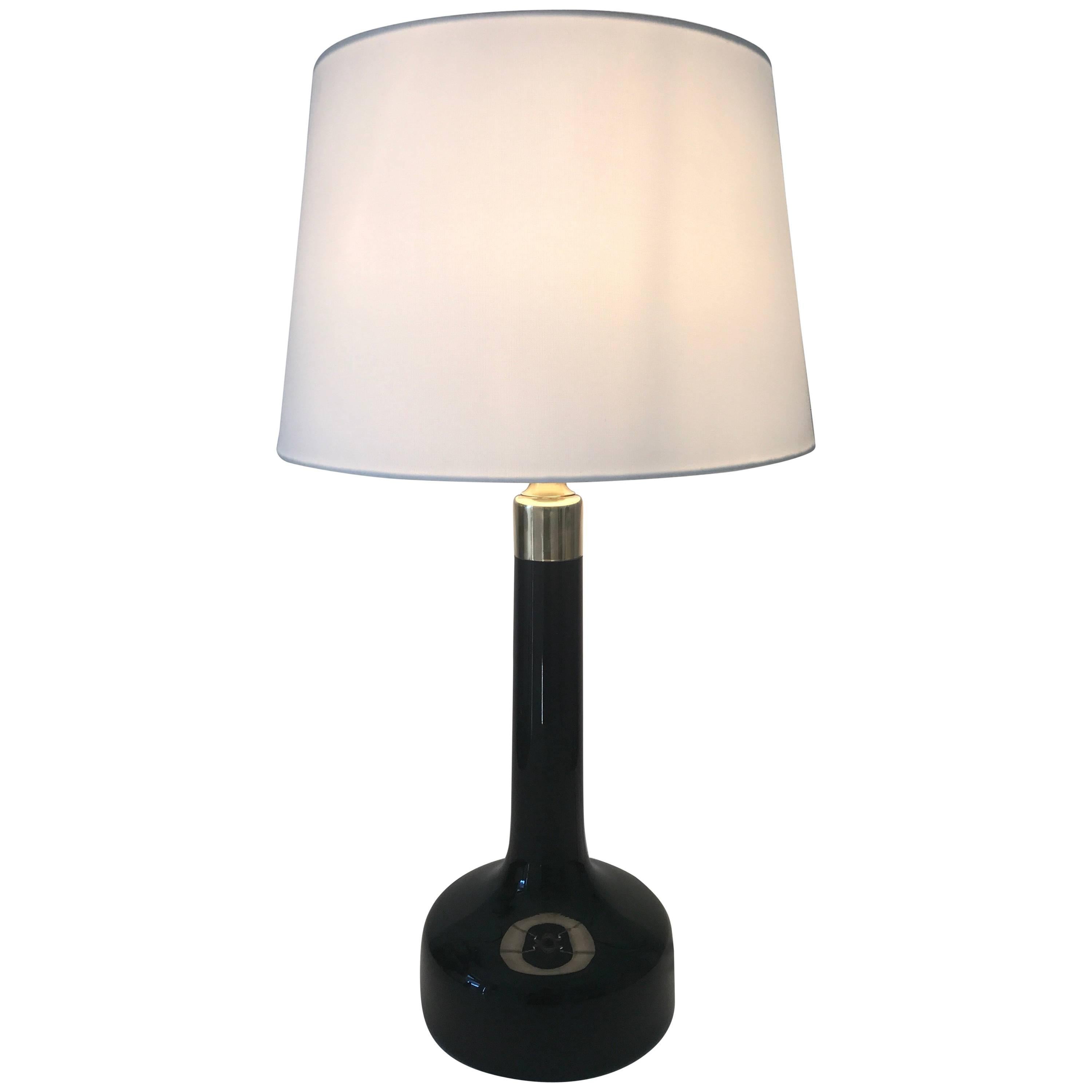 Large Danish Art Glass Le Klint Table Lamp by Gunnar Biilmann-Petersen Model 302 For Sale