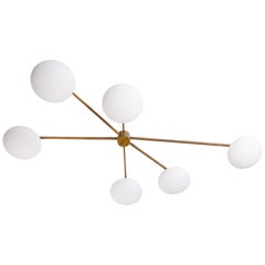 Angelo Lelli for Arredoluce 'Stella' 6-arm Ceiling Light/ Chandelier, circa 1959