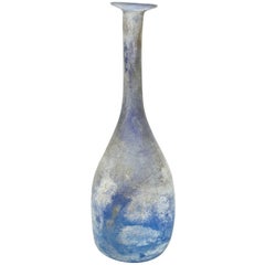 1950s Atmospheric Blue Planet Scavo Thin Neck Murano Cenedese Bottle
