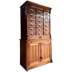 Antique Haberdashery Chest of Drawers Shannon Filing Cabinet Industrial Loft Style, 1890