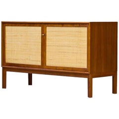 Swedish Teak and Rattan Sideboard by Alf Svensson for Bjästa Möbelfabrik, 1960s