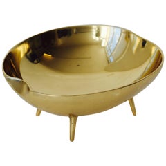 Polished Brass Bowl with Legs