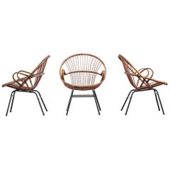 Pair of Rattan Chairs, 1960s