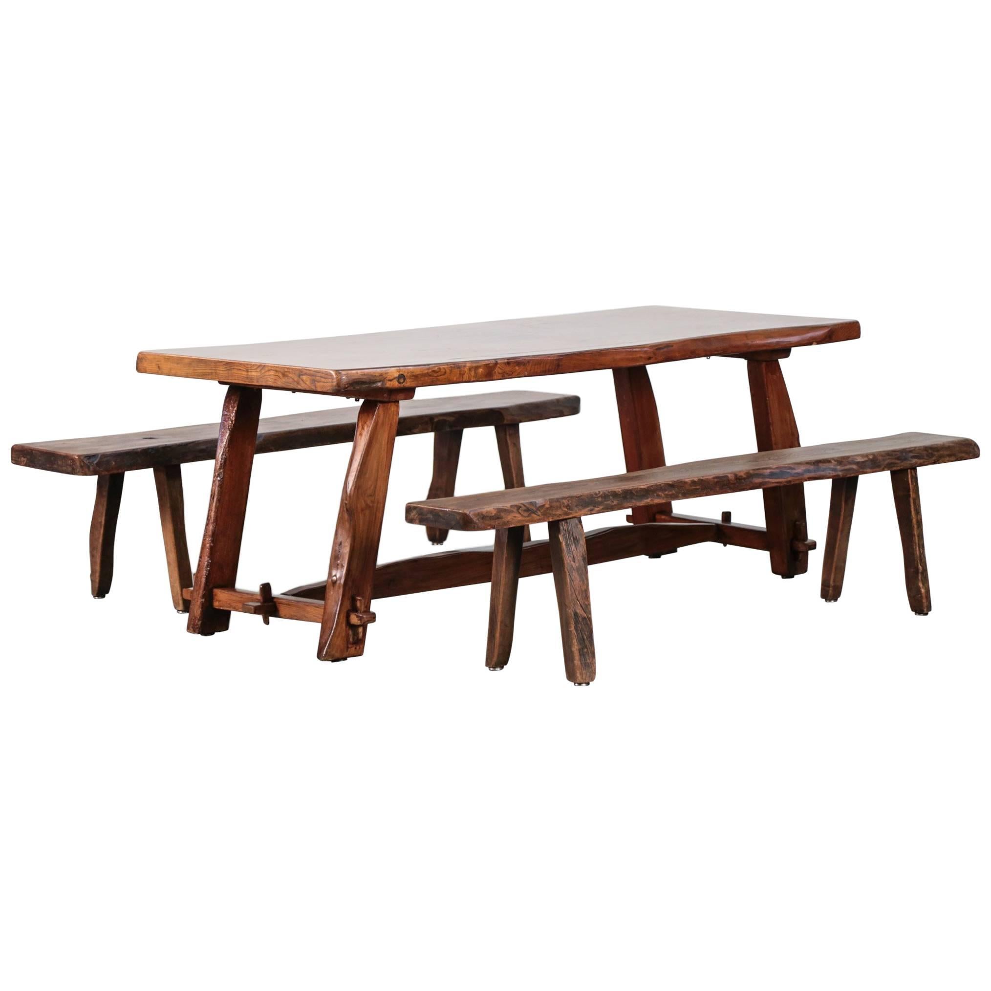 Olavi Hanninen Dining Room Set, Table and Benches