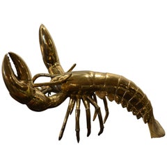Lobster Sculpture in Gilt Bronze