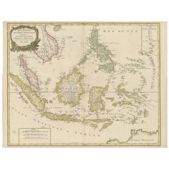 Antike Karte des Indonesischen und Philippinenischen Archipelagos von R. de Vaugondy