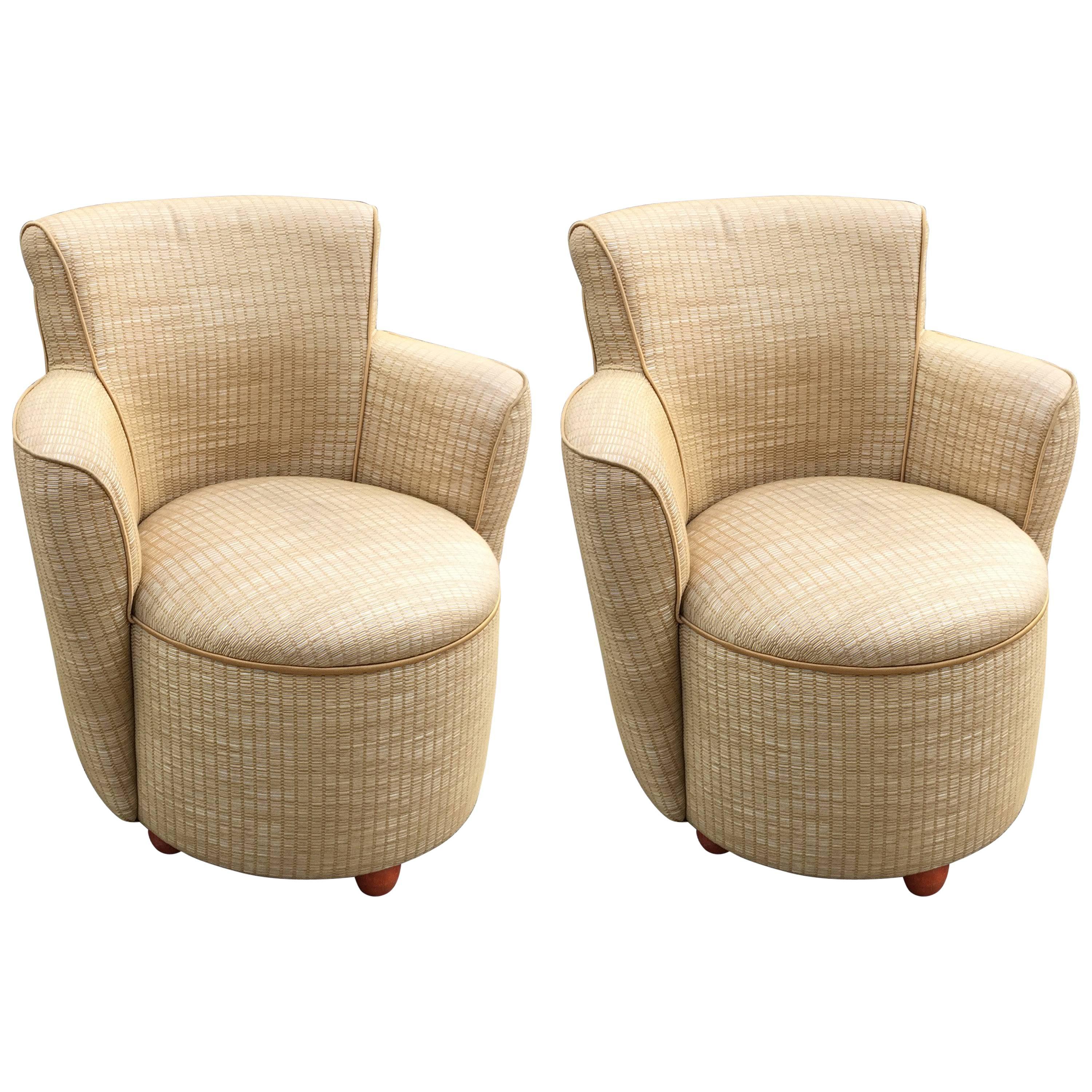 Pair of Art Deco Armchairs, circa 1950 For Sale
