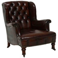 Antique Victorian Leather Armchair