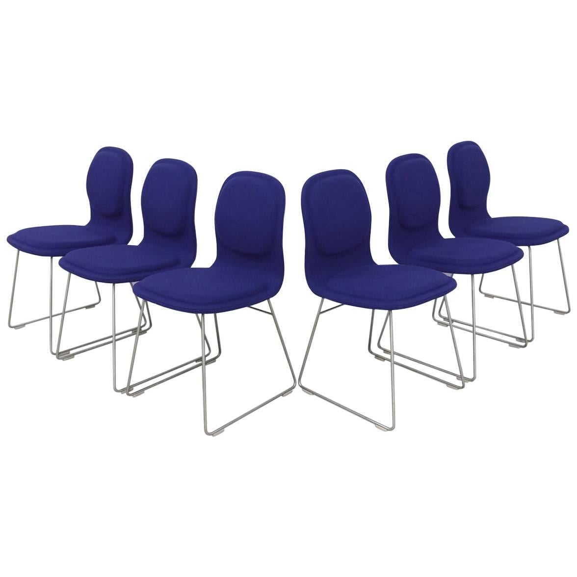 Jasper Morrison High Pad Chairs for Cappellini, Set of Six For Sale