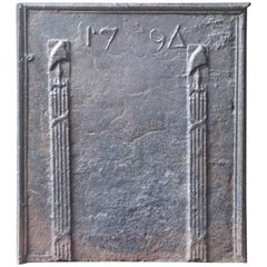 18th Century French 'Pillars with Phrygian Cap' Fireback