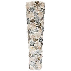 Flowers Shell Vase with Mother-of-Pearl